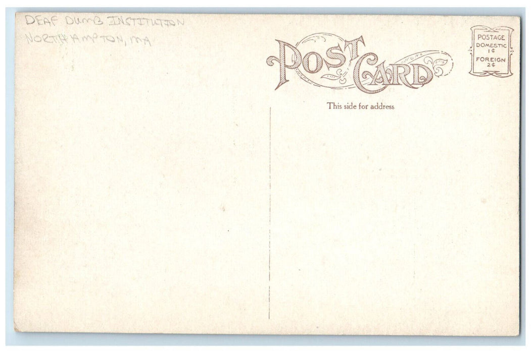 c1910 Rogers Hall Clarke School Deaf Dumb Institution Northampton MA Postcard