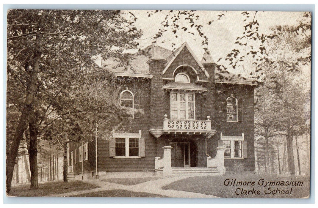 c1940's Gilmore Gymnasium Clarke School Northampton MA Antique Postcard