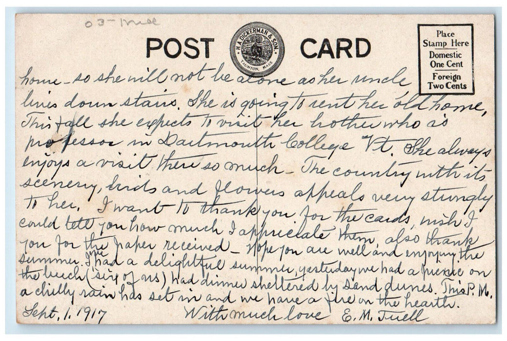 1917 Bridge Connecting Westport Point and Horseneck Massachusetts MA Postcard