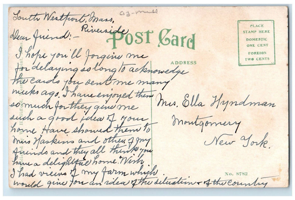 c1910 The Waterfront Westport Point Massachusetts MA Antique Posted Postcard