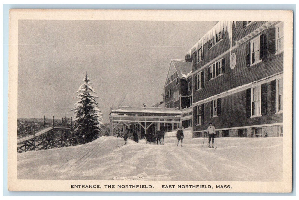 c1910 Entrance The Northfield East Northfield Massachusetts MA Postcard