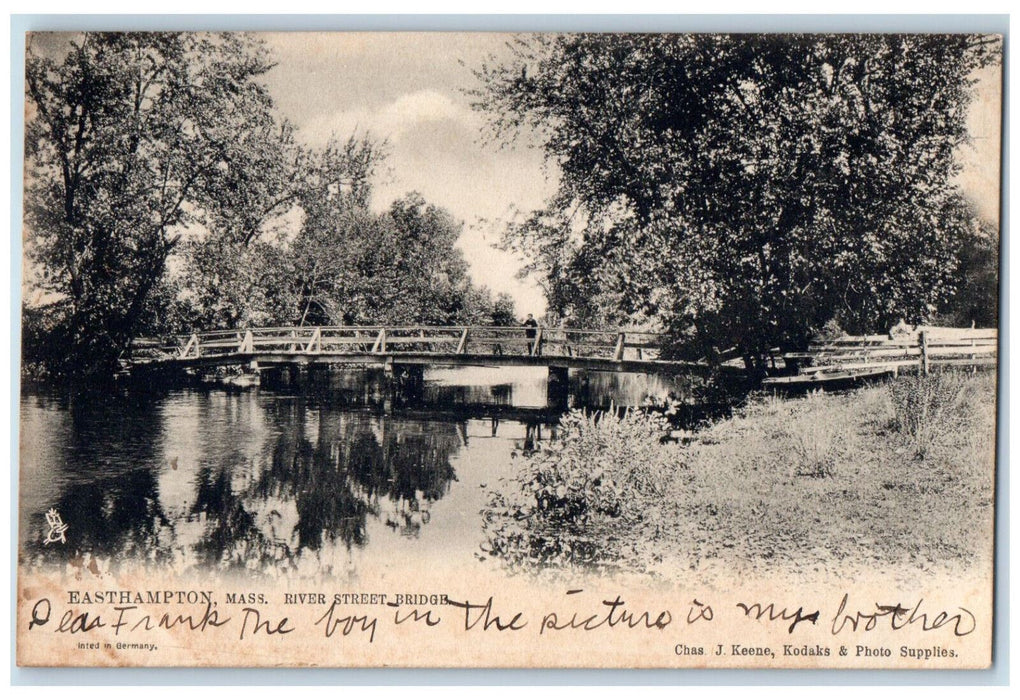 c1905 River Street Bridge Easthampton Massachusetts MA Tuck Art Postcard