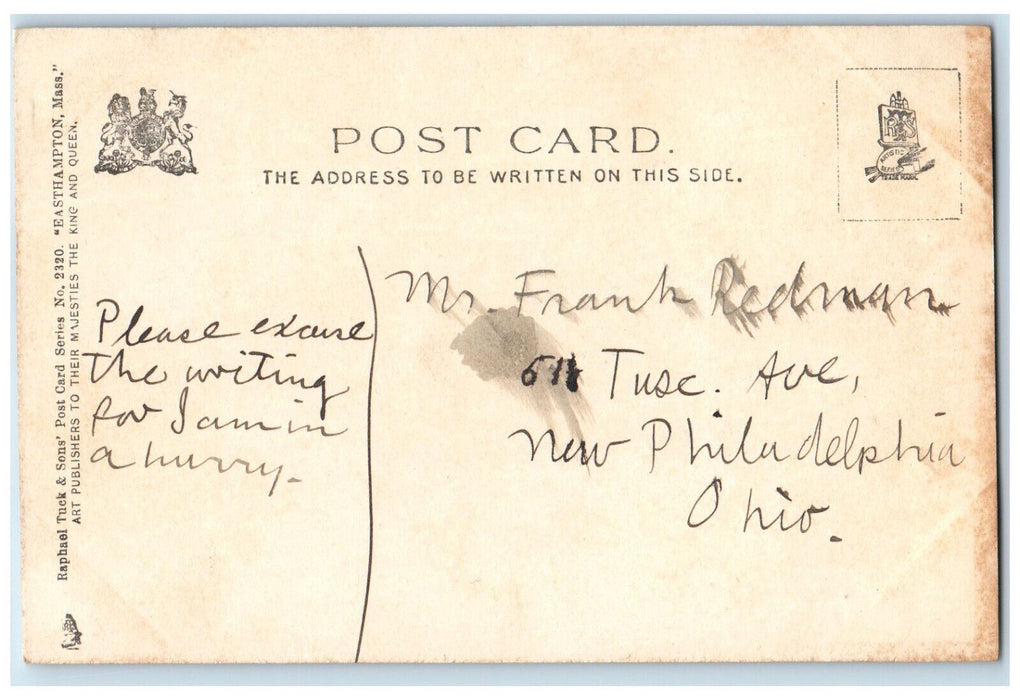 c1905 River Street Bridge Easthampton Massachusetts MA Tuck Art Postcard