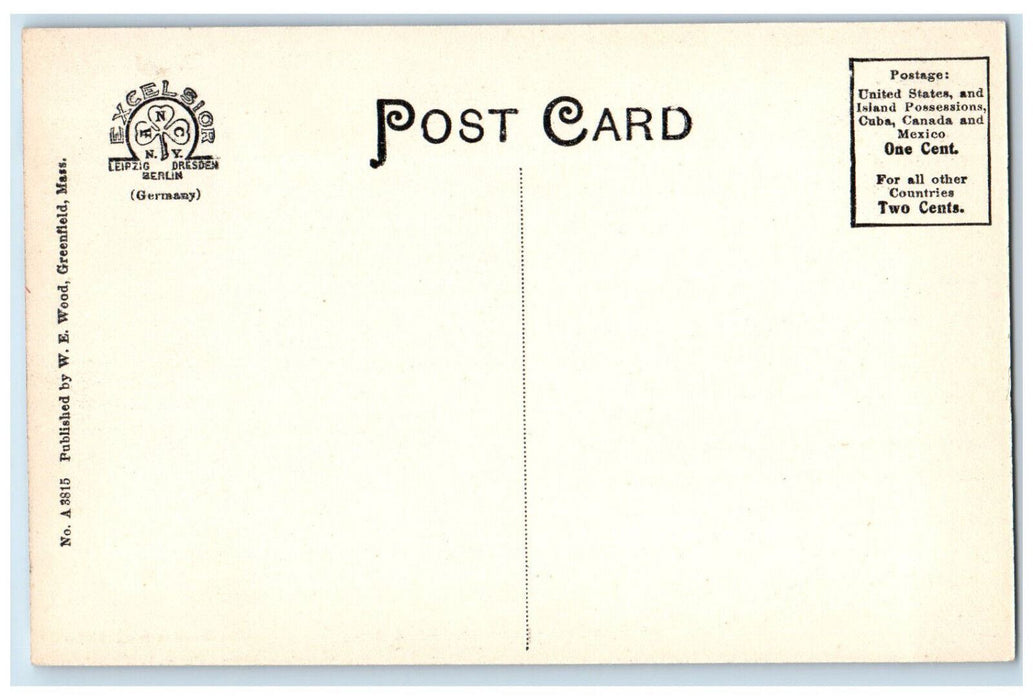 c1950's West Main Street Looking East Greenfield Massachusetts MA Postcard