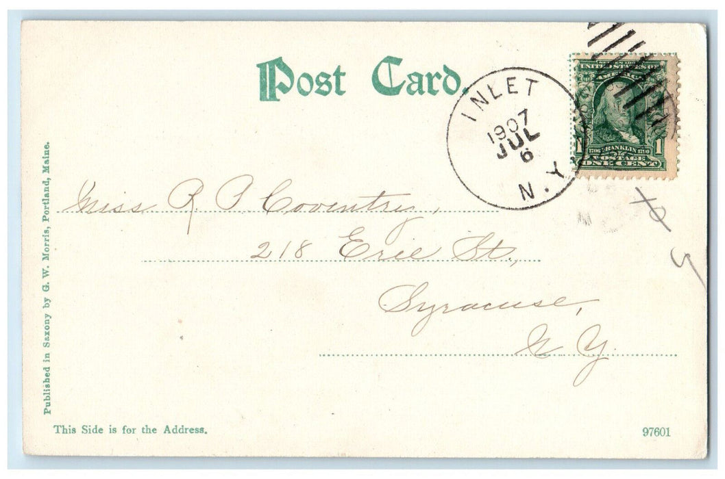 1907 Georgesman Lying at Gloucester Massachusetts MA Inlet NY Antique Postcard