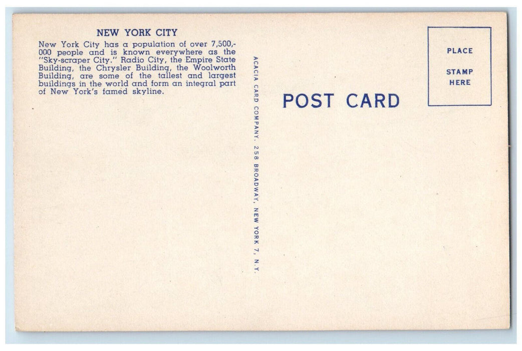 c1950's Pepsi Cola Kinsey Greetings from Times Square New York City NY Postcard
