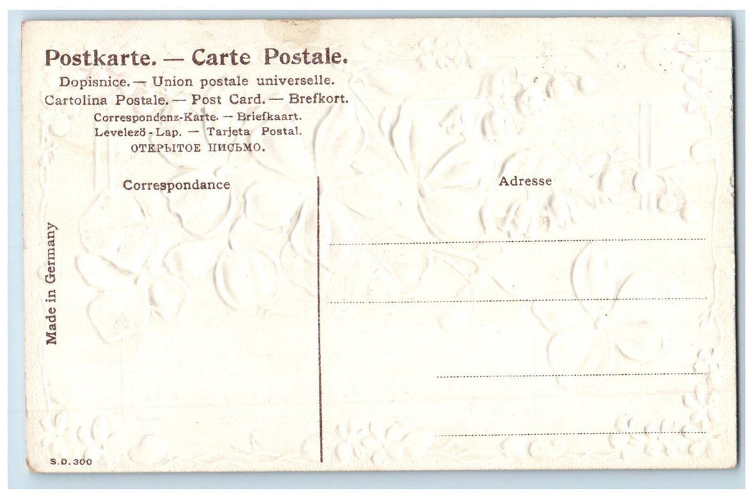 c1910 Greetings from Westfield Pennsylvania PA Embossed Floral Postcard