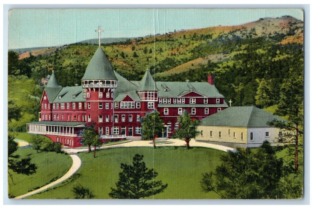 c1940 Montezuma Seminary Located 6 Miles Las Vegas New Mexico Vintage Postcard