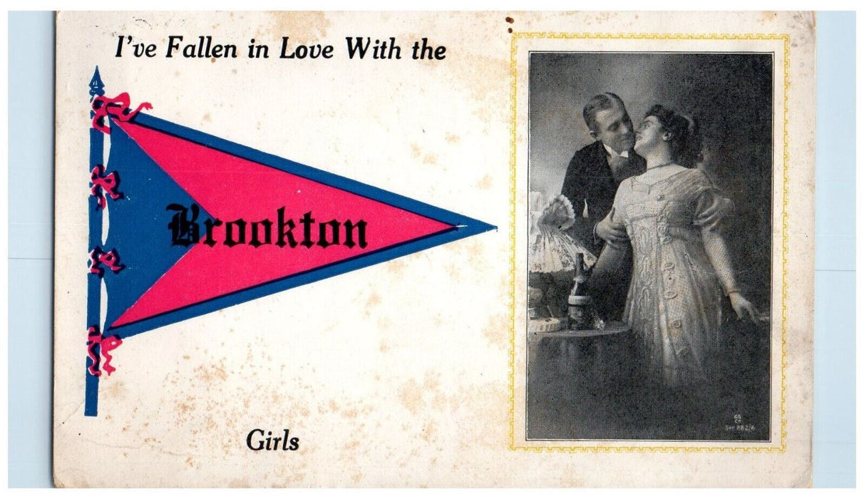 c1910 Romance I've Fallen in Love with The Girls Brookton Pennant NY Postcard