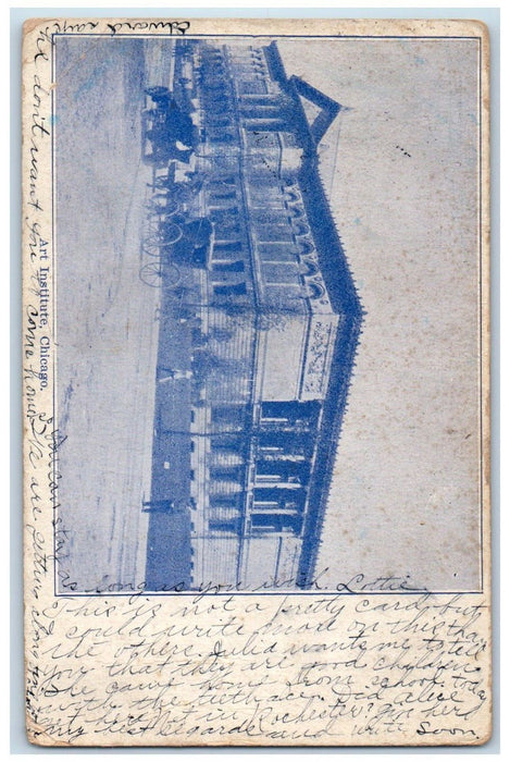 c1910's Art Institute Horse Carriage Chicago Illinois IL, Albany NY Postcard