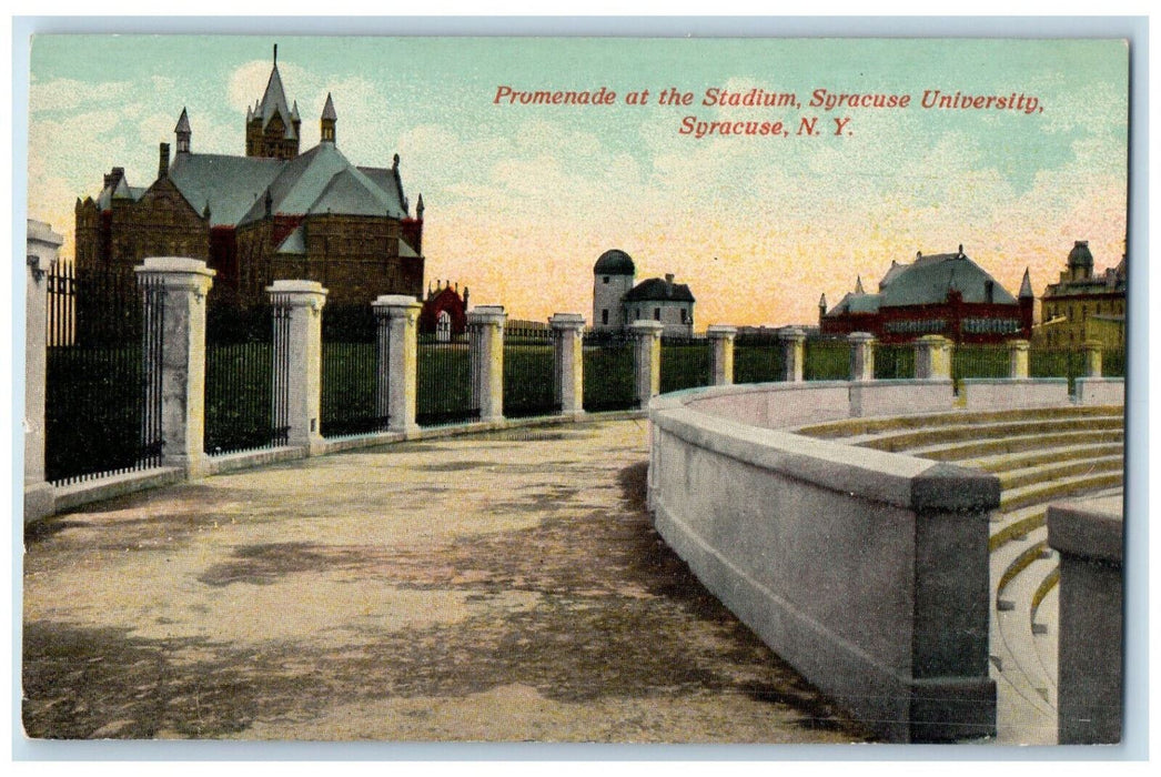 c1910 Promenade at the Stadium Syracuse University Syracuse New York NY Postcard
