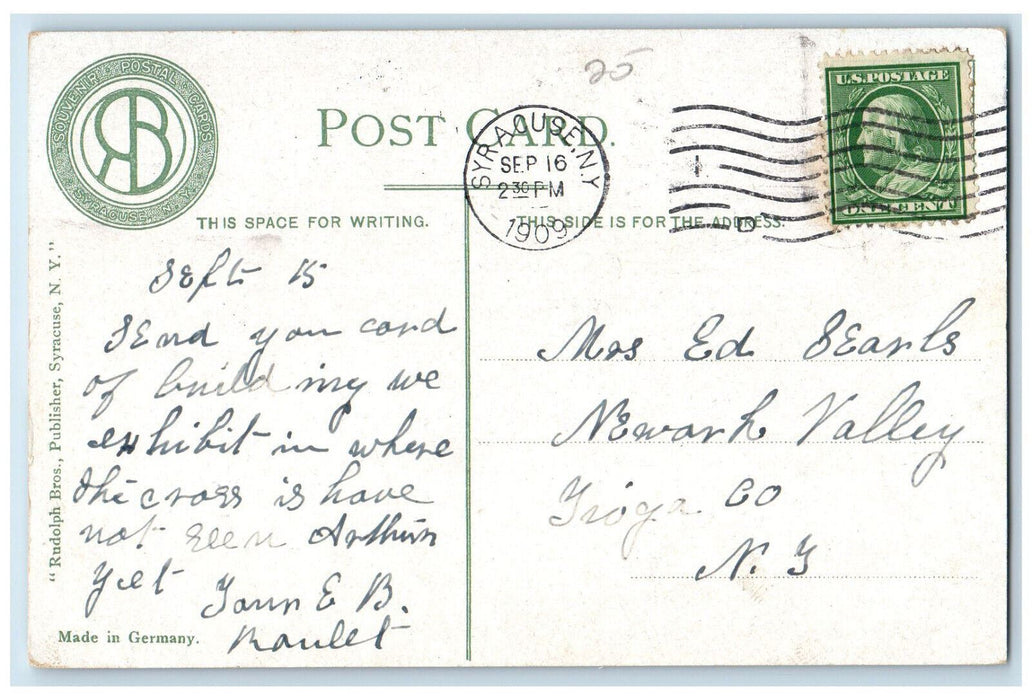 1909 Manufacture's and Liberal Arts Building Syracuse New York NY Postcard
