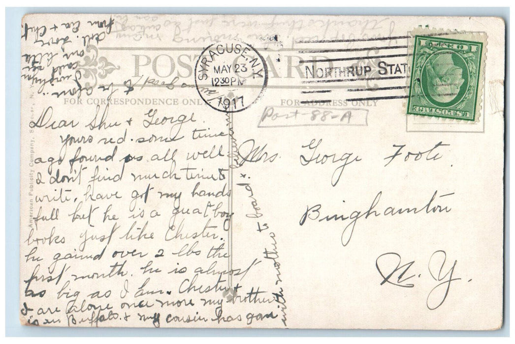 1917 Rowing Tank in Gymnasium Syracuse University Syracuse NY Postcard
