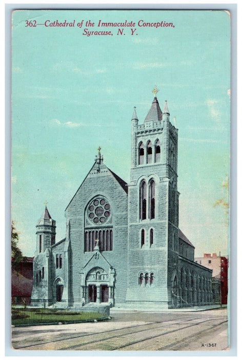 c1910 Cathedral of the Immaculate Conception Syracuse New York NY Postcard