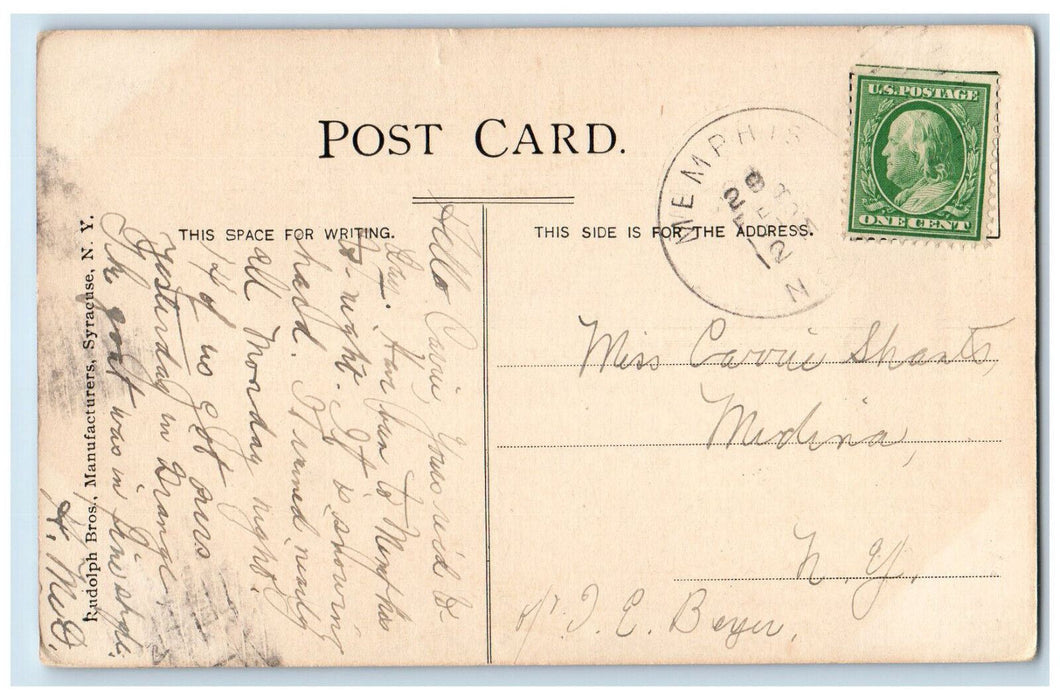 1912 Interior of Cathedral of the Immaculate Conception Syracuse NY Postcard