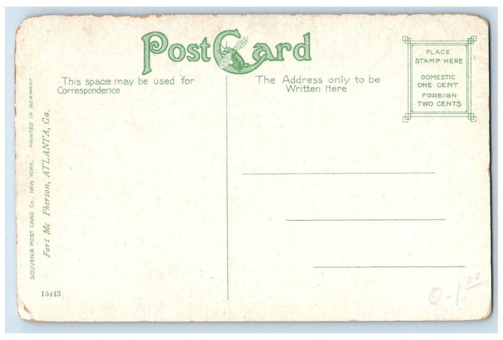 c1910's Atlanta Georgia Trees Garden Scene Roadside GA Antique Unposted Postcard