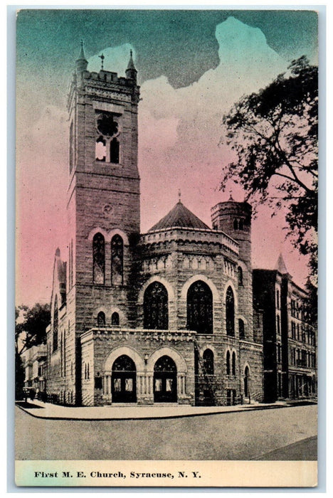 c1910 First M.E. Church Syracuse New York NY Antique Unposted Postcard
