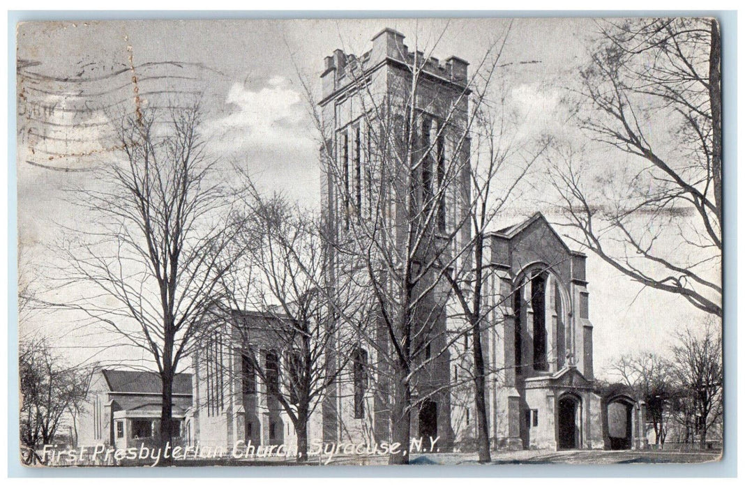 1915 First Presbyterian Church Syracuse New York NY Antique Posted Postcard