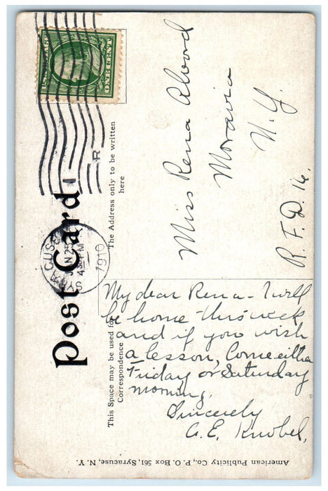 1910 Horse Carrying Solar Salt Vats Syracuse New York NY Antique Posted Postcard