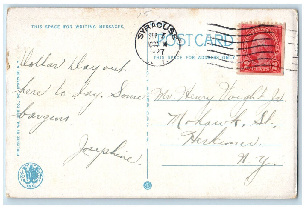 1927 Bowne Hall Library Gymnasium Syracuse University Syracuse NY Postcard