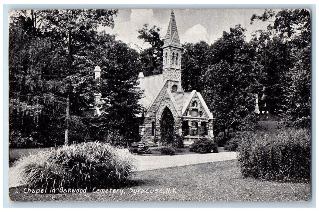 1909 Chapel in Oakwood Cemetery Syracuse New York NY Jordan NY Postcard