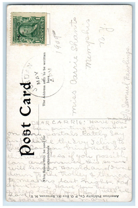 1909 Chapel in Oakwood Cemetery Syracuse New York NY Jordan NY Postcard
