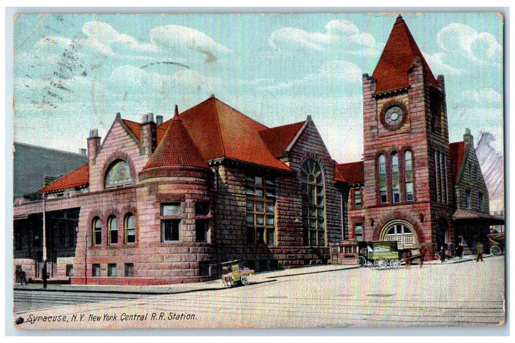 1909 New York Central Railroad Station East Syracuse New York NY Postcard