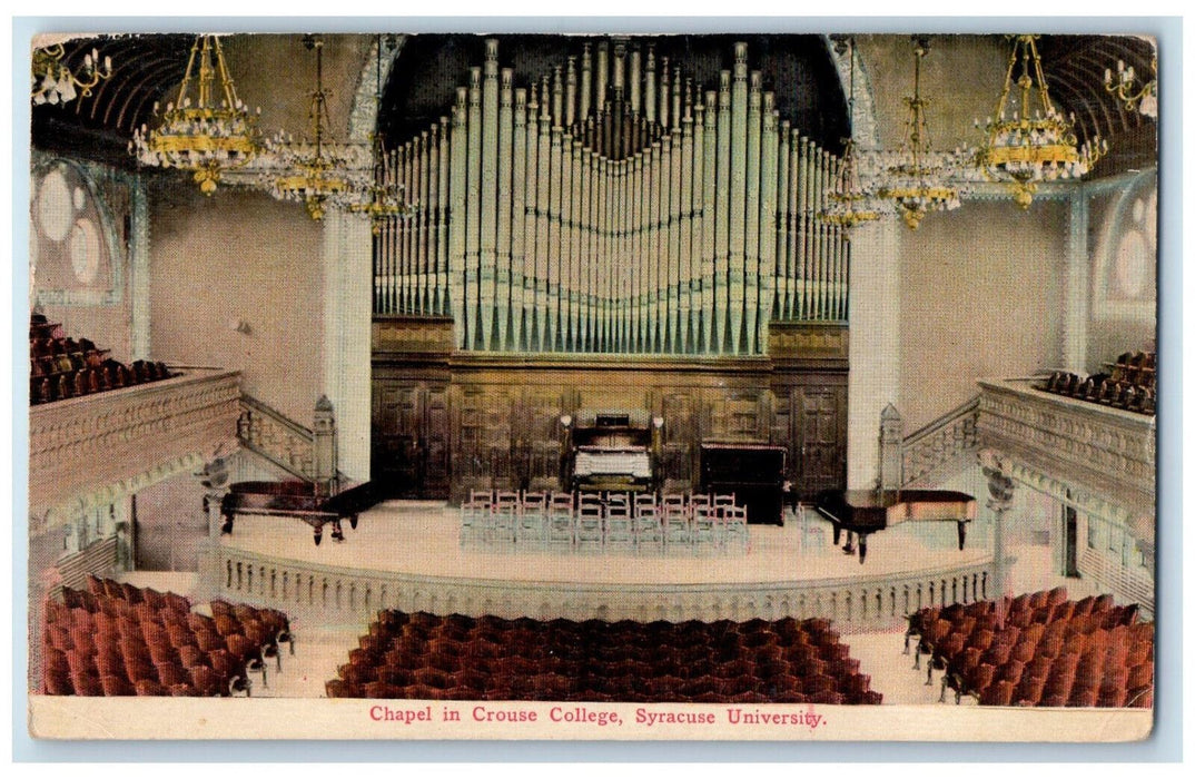 1913 Chapel in Crouse College Syracuse University Syracuse NY Posted Postcard