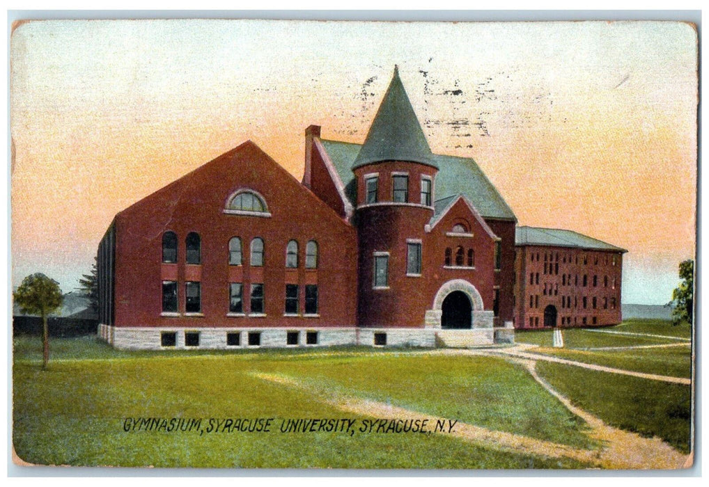 1908 Gymnasium Syracuse University Syracuse New York NY Antique Postcard