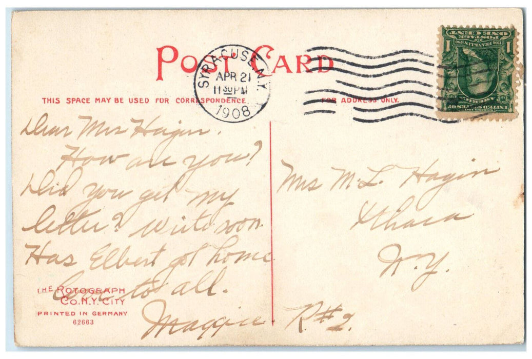 1908 Buildings in Syracuse University Syracuse New York NY Rotograph Co Postcard