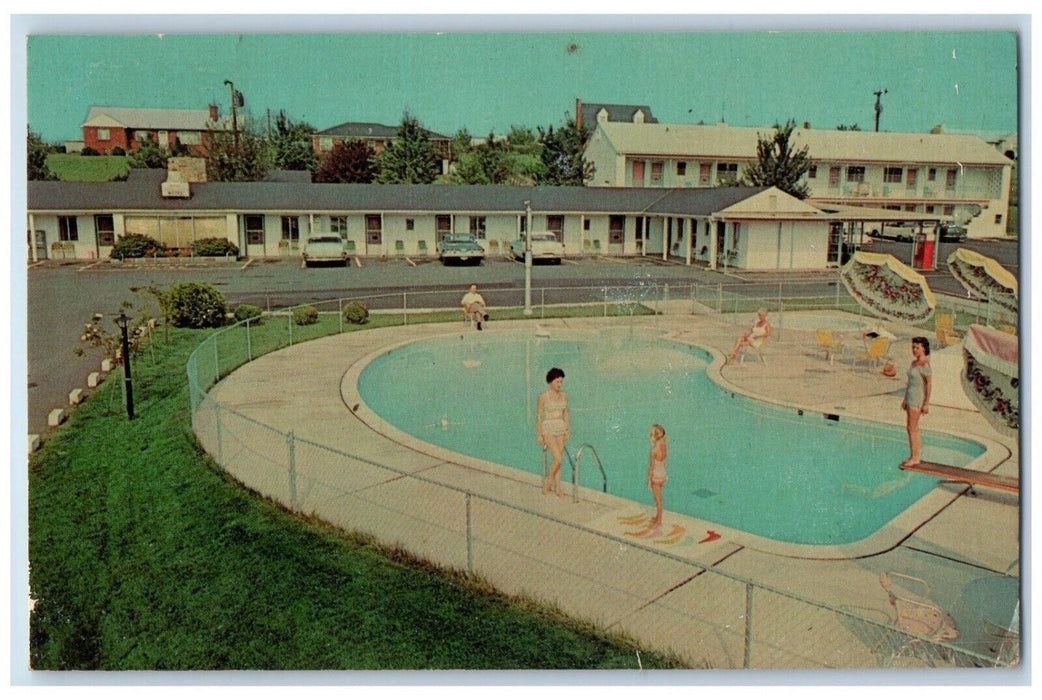 1967 Jefferson Motel Restaurant Swimming Pool Warrenton Virginia VA Postcard