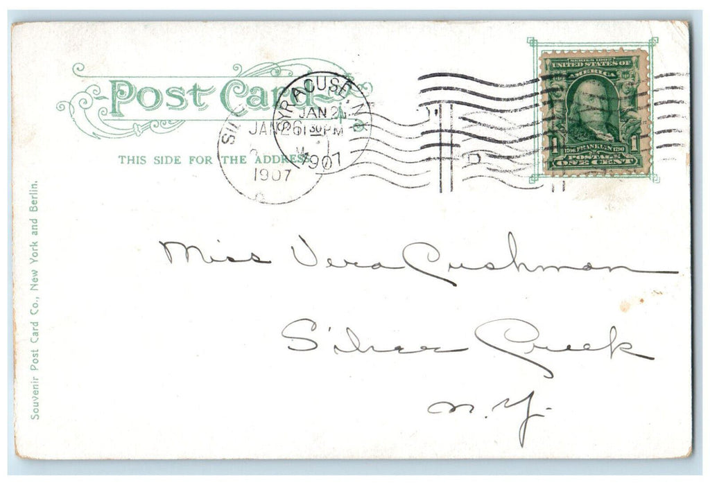 1907 Syracuse University Syracuse New York NY Souvenir Post Card Co. Postcard