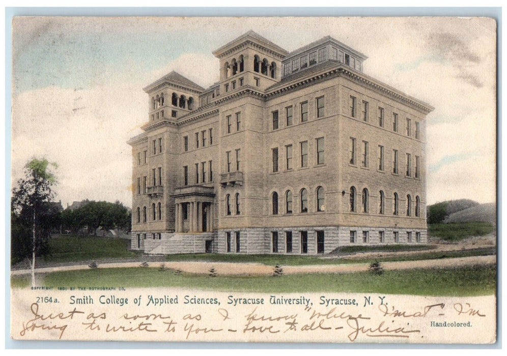 1905 Smith College of Applied Sciences Syracuse University NY Postcard