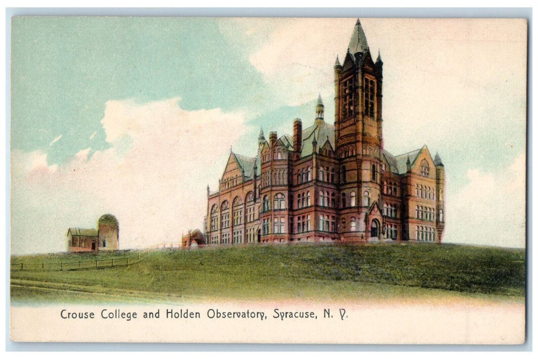 c1910 Crouse College and Holden Observatory Syracuse New York NY Postcard