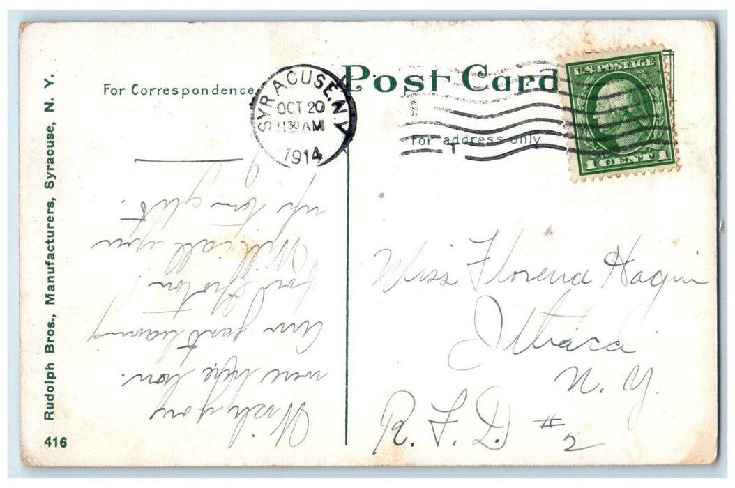 1914 LC Smith College of Applied Science Syracuse New York NY Postcard