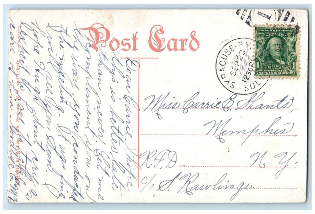 1908 Scenic Railway White City Syracuse New York NY Posted Antique Postcard