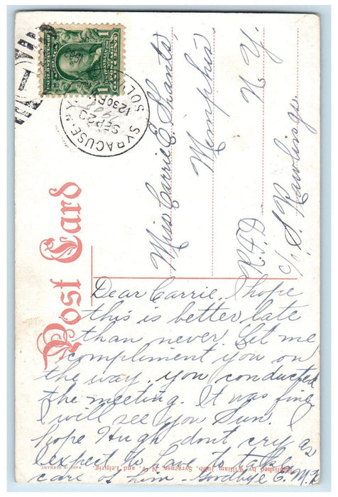 1908 Scenic Railway White City Syracuse New York NY Posted Antique Postcard