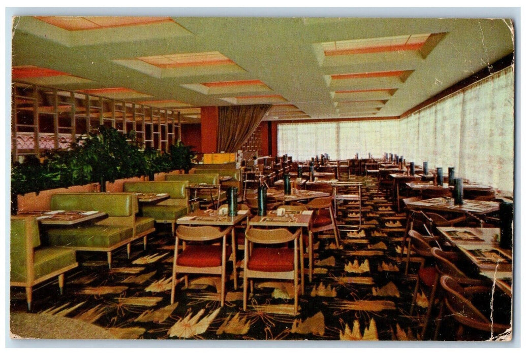 Beautiful Glass House Dining Room Interior View Elkhart Indiana IN Postcard