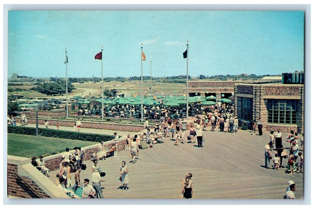 Boardwalk Restaurant And Terrance Jones Beach State Park New York NY Postcard