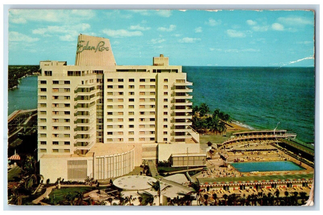 Eden Roc Hotel Cabana And Yacht Club Pool Miami Beach Florida FL Postcard