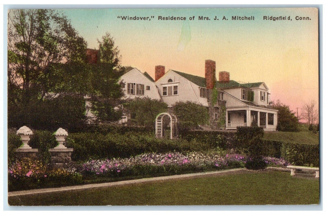 Windover Residence Of Mrs. J. A, Mitchell Ridgefield Connecticut CT Postcard