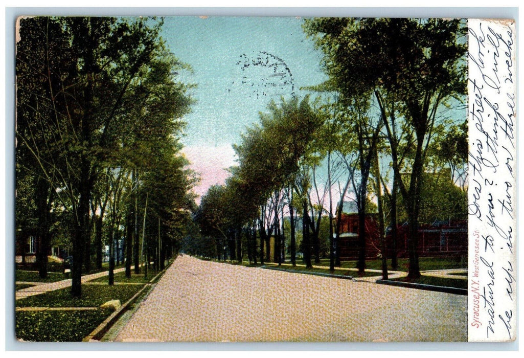 1909 West Genesee Street Syracuse New York NY Antique Posted Postcard