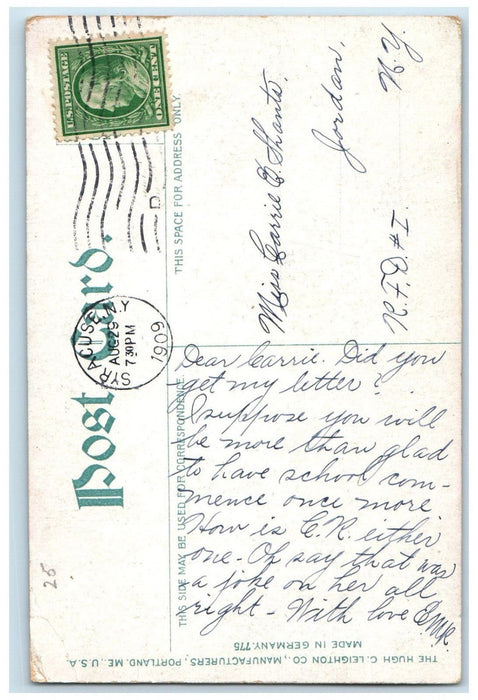 1909 West Genesee Street Syracuse New York NY Antique Posted Postcard
