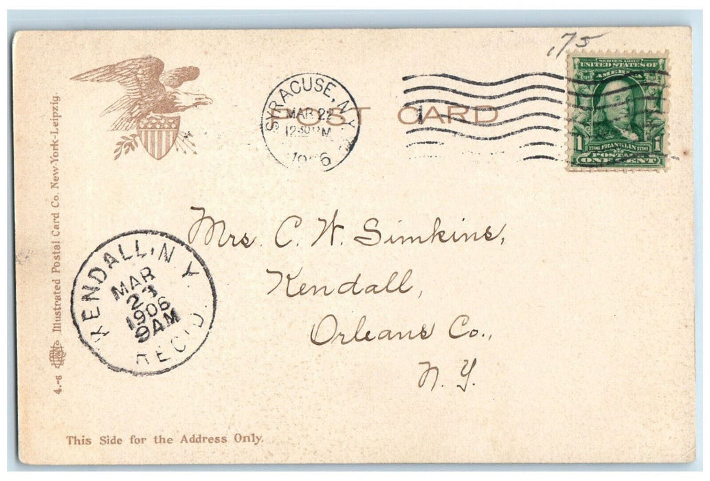 1906 William Kirkpatrick Fountain Union Park Syracuse New York NY Postcard