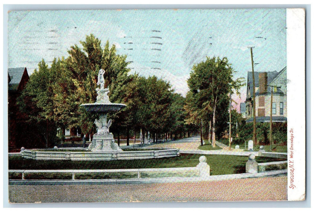 1908 West Onondaga Street Fountain View Syracuse NY Posted Postcard