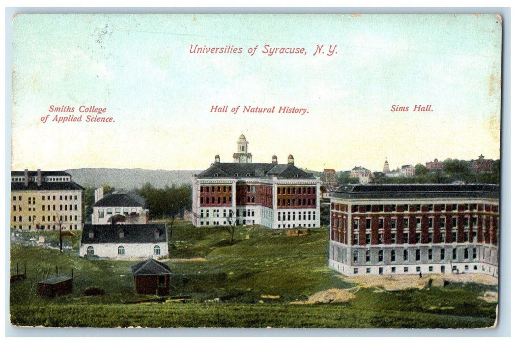 1908 Universities of Syracuse New York NY Antique Multiview Postcard