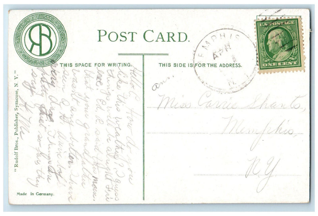 c1910 Haven Hall Entrance Syracuse University New York NY Antique Postcard