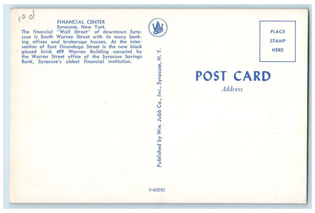 c1950's Syracuse Savings Financial Center Syracuse New York NY Postcard