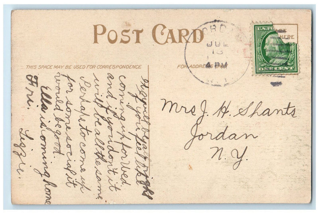 c1910 Clark Music House Syracuse NY Ad. Van-Co. Posted Antique Postcard