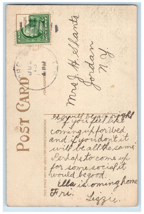 c1910 Clark Music House Syracuse NY Ad. Van-Co. Posted Antique Postcard
